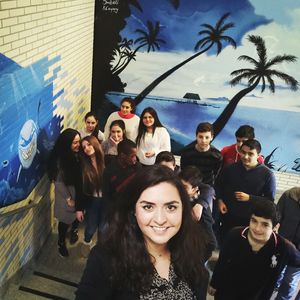 Selfie: Sibel Baran mit der „Smart-Gaming“-Klasse